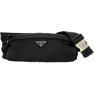 Prada Black Synthetic Shoulder Bag () In Metallic