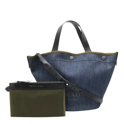 Prada Blue Denim - Jeans Tote Bag ()