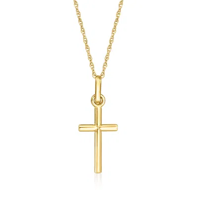 Rs Pure By Ross-simons 14kt Yellow Gold Cross Pendant Necklace