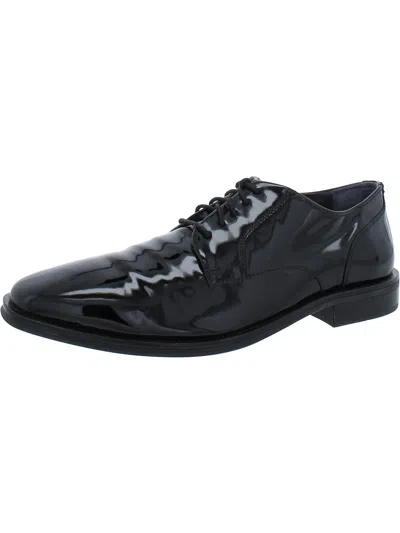 Cole Haan Dawes Grand Mens Patent Leather Comfort Derby Shoes In Black