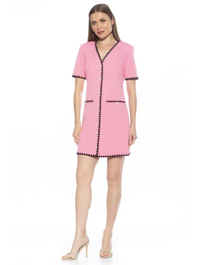 Alexia Admor Holly Scuba Crepe Dress In Pink