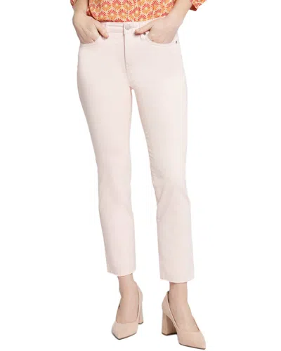 Nydj Sheri Frayed Hem Slim Jeans In Pink