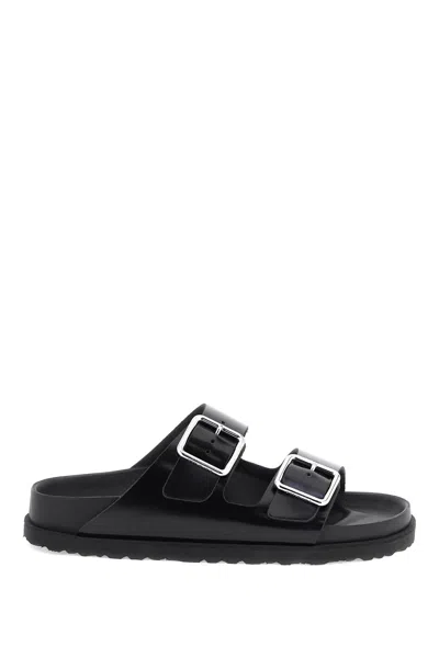 Birkenstock 1774 Arizona Exq Smooth Leather Sandals In Black