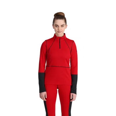 Spyder Womens Charger 1/2 Zip - Pulse In Red