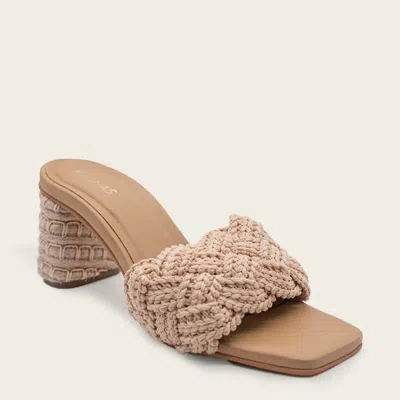 Kaanas Calliope Chunky Braided Yute-wrapped Heel In Beige