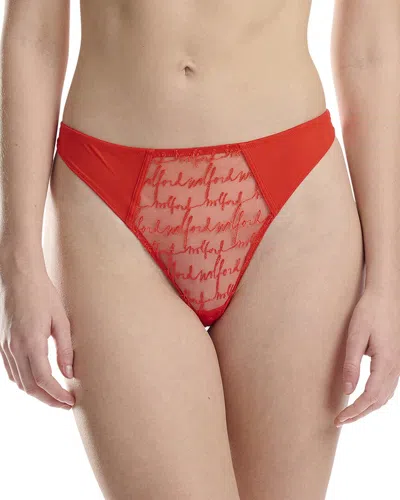 Wolford Thong In Red