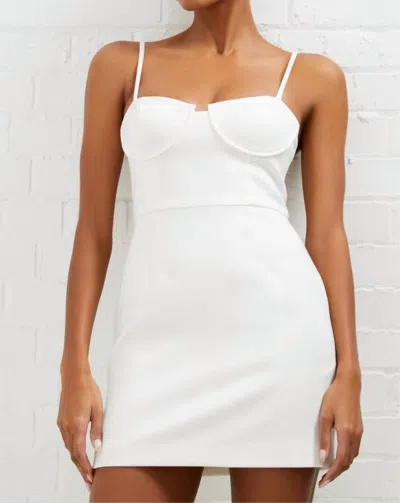 French Connection Whisper Corset Mini Dress In White