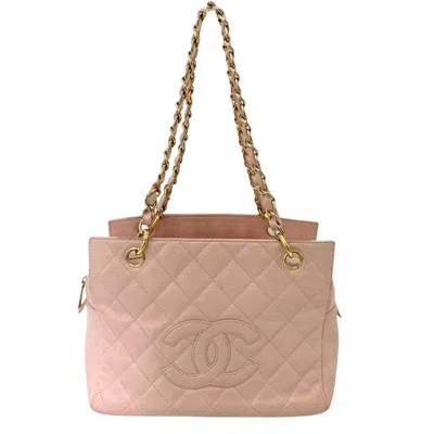 Pre-owned Chanel Shopping Leather Tote Bag () In Pink