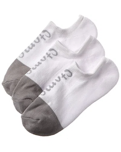 Stems Set Of 3 Cushion No-show Sock In White