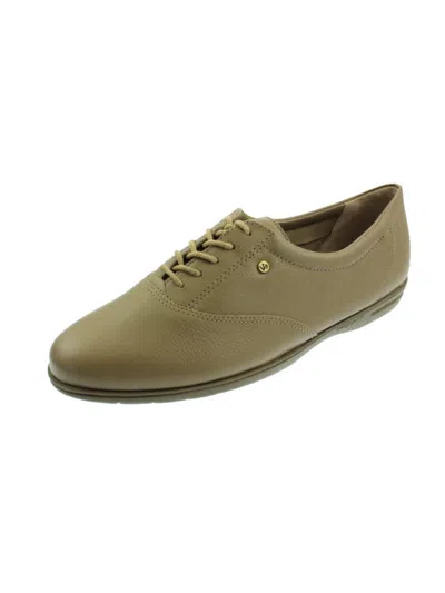 Easy Spirit Motion Womens Leather Lace Up Oxfords In Green