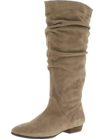 Array Norwalk Womens Suede Slouchy Mid-calf Boots In Grey