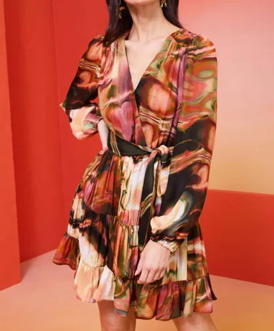 Marie Oliver Mila Dress In Malachite In Multi