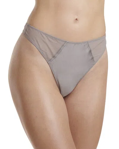 Wolford Silk-blend Bikini Brief In Grey