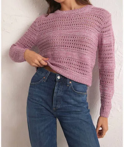 Z Supply Open Yarn Sweater In Pink