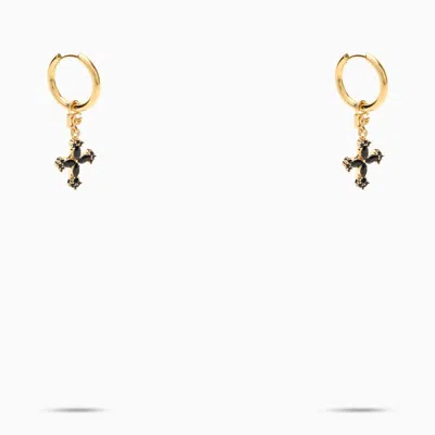 Dolce & Gabbana Dolce&gabbana Drop Earrings With Crosses Women In Silver