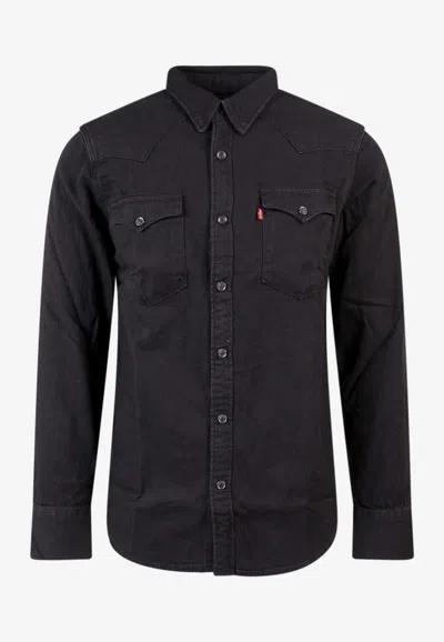 Levi's Barstow Western Long-sleeved Shirt In Black