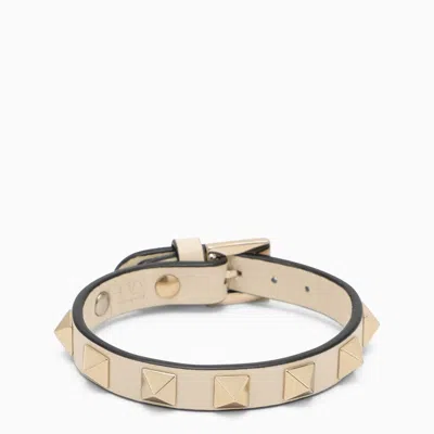 Valentino Garavani Ivory Rockstud Bracelet In White