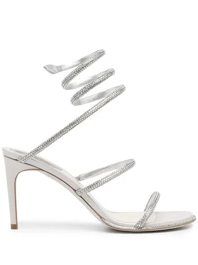 René Caovilla Silver Cleo Sandal 80 Shoes