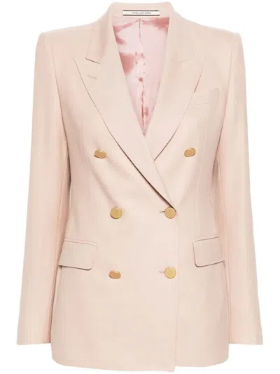 Tagliatore Paris Double-breasted Blazer Clothing In Pink & Purple