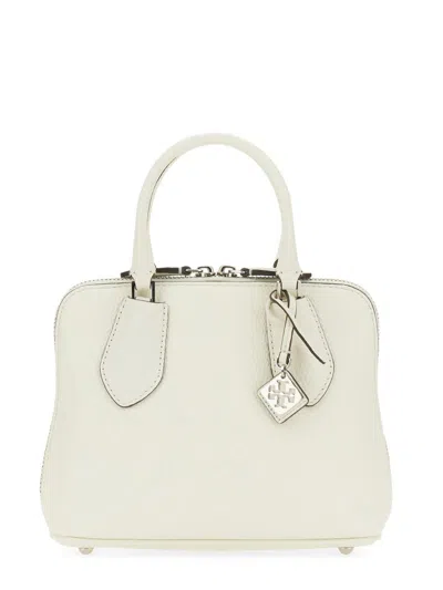 Tory Burch Swing Mini Leather Handbag In White