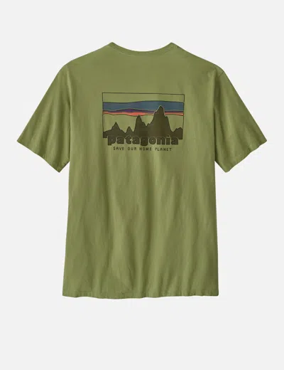 Patagonia '73 Skyline Organic T-shirt In Green