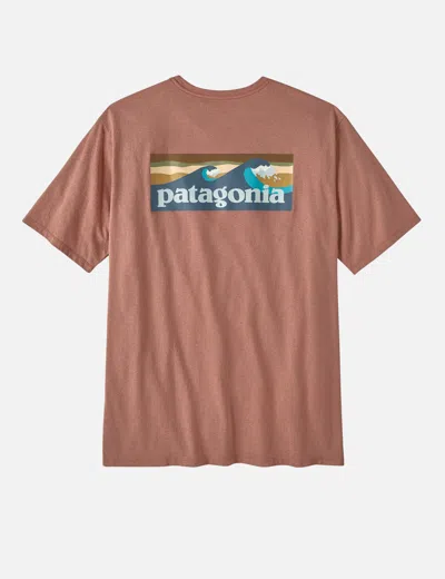 Patagonia Boardshort Logo Pocket T-shirt In Brown