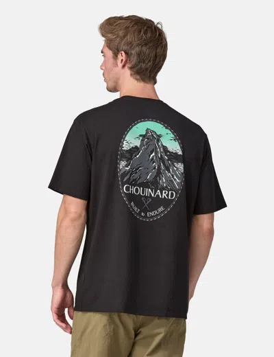 Patagonia Chouinard Crest Pocket Responsibili-tee T-shirt In Black