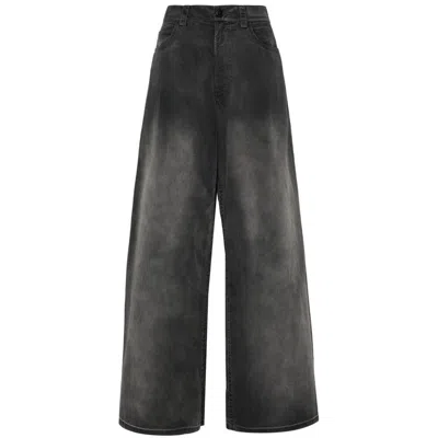 Alexander Wang Trousers In Washed Black Pearl