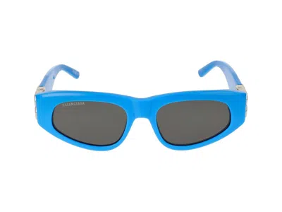 Balenciaga Sunglasses In Light Blue Silver Gre