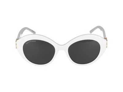 Balenciaga Sunglasses In White Gold Grey