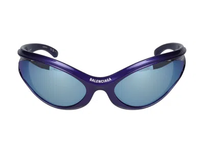 Balenciaga Sunglasses In 004 Blue Blue Blue