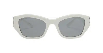 Balenciaga Bb0311sk-003 - White Sunglasses In Tortoise