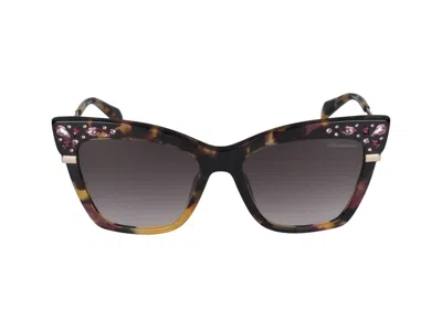 Blumarine Sunglasses In Purple/polished Havana