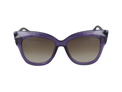 Blumarine Sunglasses In Purple Transparent Glossy