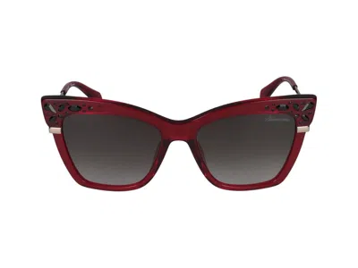 Blumarine Sunglasses In Red Transparent Glossy