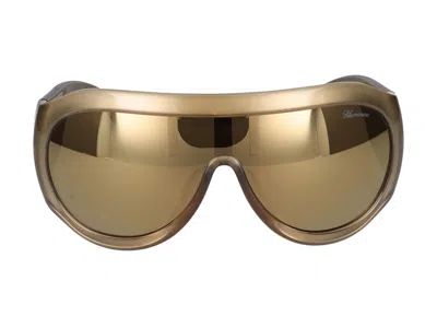 Blumarine Sunglasses In Polished Mirrored Gold