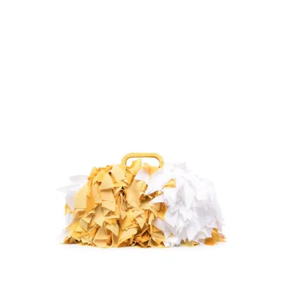 Gianluca Capannolo Fringed Colour-block Tote Bag In Yellow