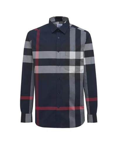 Burberry Shirt In Blue