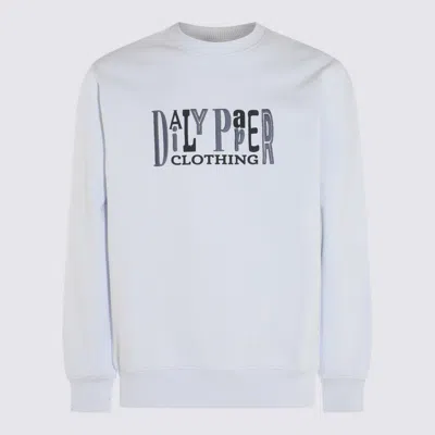 Daily Paper Light Blue Cotton Sweatshirt In Halogen Blue