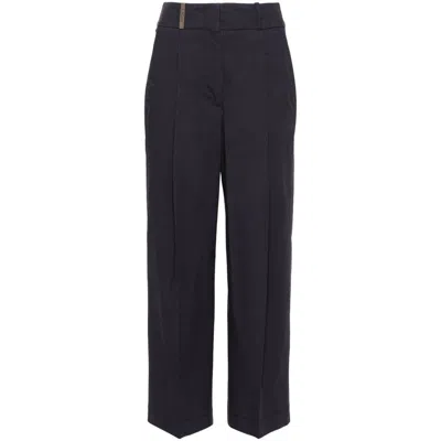 Peserico Trousers In Blue