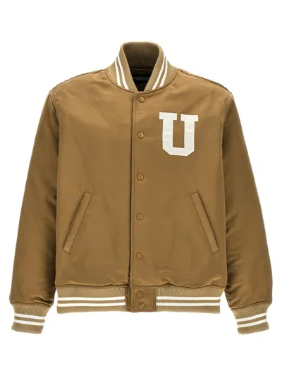 Undercover 'keep The Sun In Your Brain' Bomber Jacket In Beige