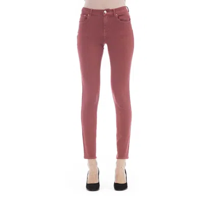 Jacob Cohen Burgundy Cotton Jeans & Pant In Pink