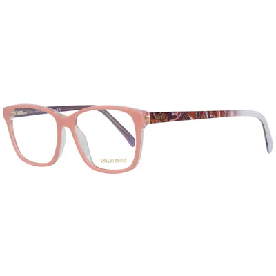 Emilio Pucci Pink Women Optical Frames In Brown