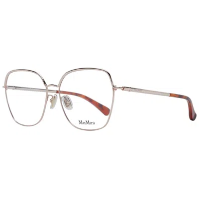 Max Mara Rose Gold Women Optical Frames In Metallic