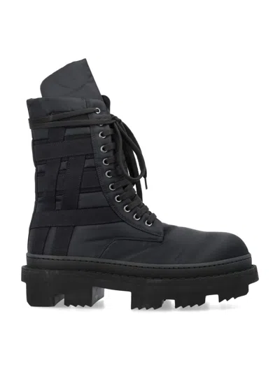 Rick Owens Drkshdw Army Megatooth Ankle Boot In Black