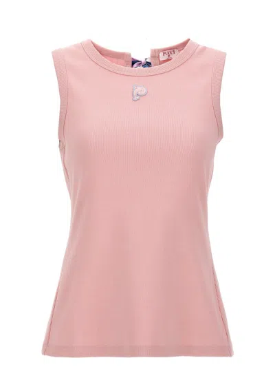 Pucci Iride Tank Top In Pink