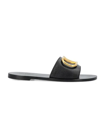 Valentino Garavani Slide Vlogo Signature T. 05 Vacche In Nero