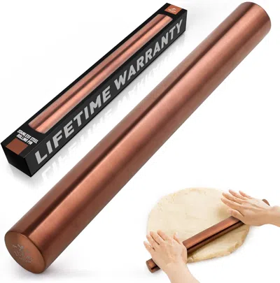 Zulay Kitchen 15.9 Inch Professional Stainless Steel Rolling Pin In Multi