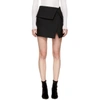 Balmain Asymmetric Nappa Leather Mini Skirt