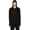 BALMAIN BALMAIN BLACK CASHMERE JERSEY HOODIE,W7H8078J097